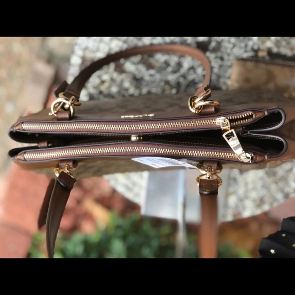 Coach Brooke Carryall Satchel In Khaki bag only